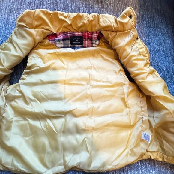 Love Tree Women's Yellow Gold Quilted Puffer Vest Size Medium / Large Casual - Picture 5 of 11